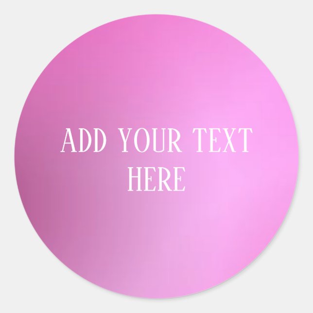 Ajoutez vos autocollants ronds roses classiques de (Devant)