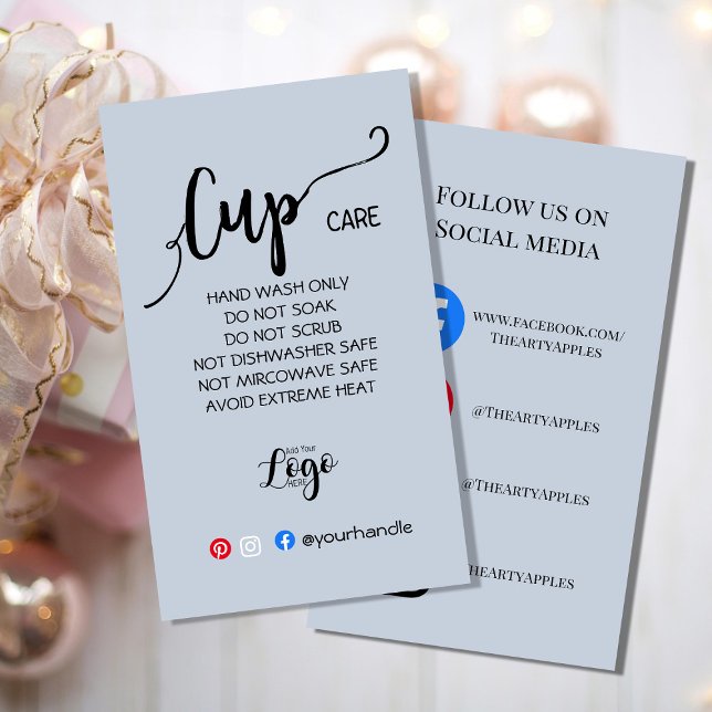 Ajoutez Vos Cartes De Soins Logo Cup, Professionne (Créateur téléchargé)