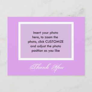 Ajoutez votre carte postale de remerciement photo.