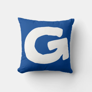 Ajoutez votre lettre G Coussin de jet