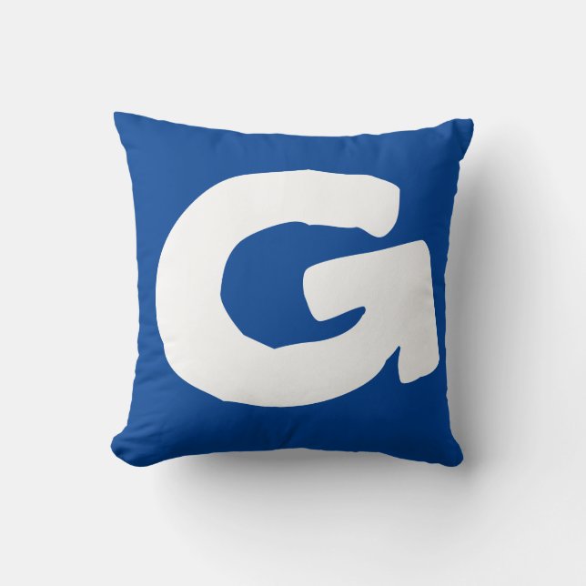 Ajoutez votre lettre G Coussin de jet (Recto)