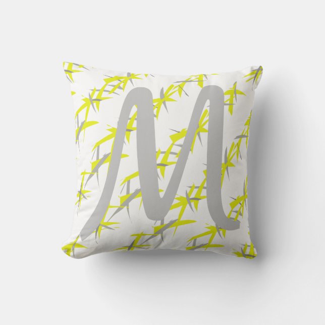 Ajoutez votre lettre M abstraite Coussin / Oreille (Recto)