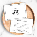Ajoutez votre logo avec un certificat cadeau Black<br><div class="desc">Ce certificat cadeau comporte une bordure blanche arrière - plan et noire rectangle à l'avant où vous pouvez également ajouter votre logo. Personnalisez-le en remplaçant le texte de l'espace réservé et l'image de l'espace réservé par votre propre logo. Pour plus d'options comme changer la police, sa taille et l'espacement entre...</div>