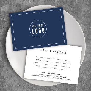 Ajoutez votre logo avec un certificat cadeau coule