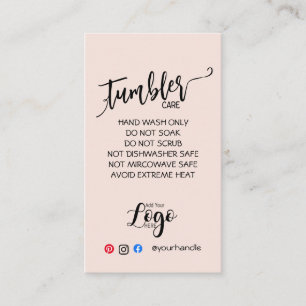 AJOUTEZ VOTRE LOGO CARTES DE SOINS TUMBLER vinyle 