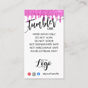 AJOUTEZ VOTRE LOGO CARTES DE SOINS TUMBLER vinyle 