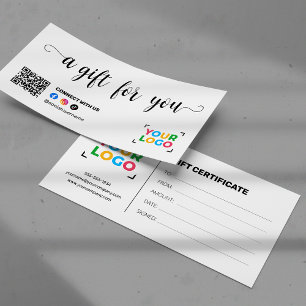 Ajoutez Votre Logo Code Qr Moderne Certificat-Cade
