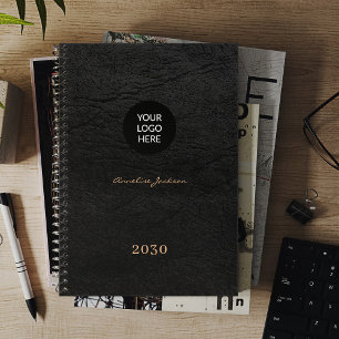 Ajoutez votre logo élégant cuir noir 2026