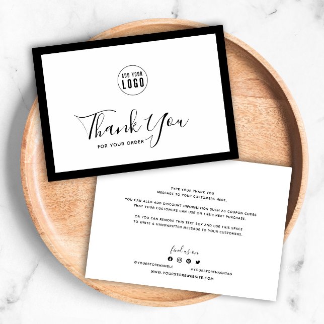 Ajoutez votre logo et votre Merci de couleur de bo (Créateur téléchargé)