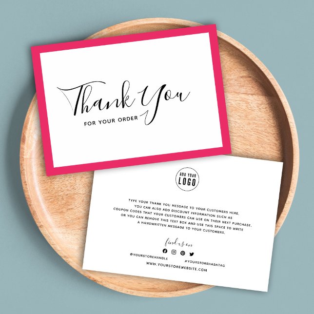 Ajoutez votre logo et votre Merci de couleur de bo (Créateur téléchargé)