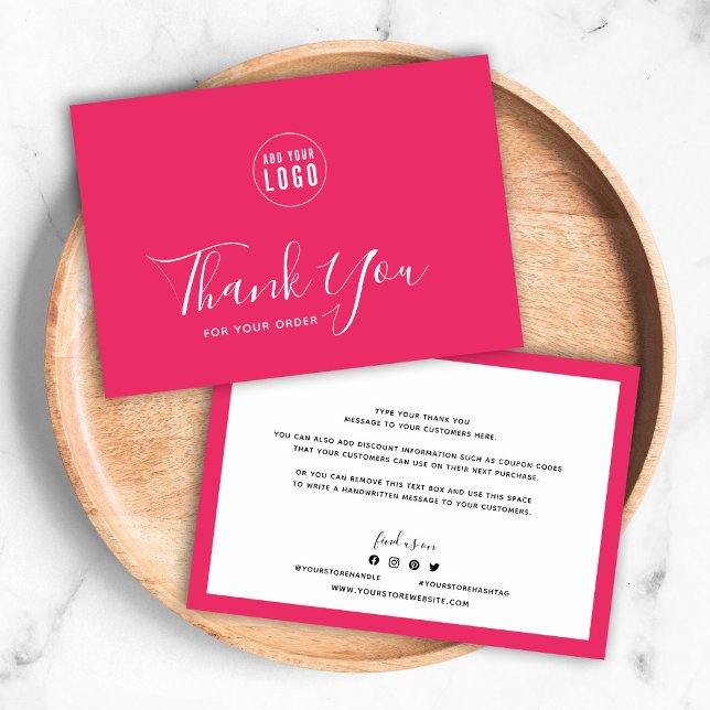 Ajoutez votre logo et votre Merci de couleur de bo (Créateur téléchargé)