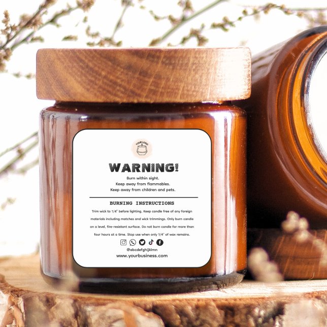 Ajoutez votre logo Étiquette d'avertissement aux b (Créateur téléchargé)