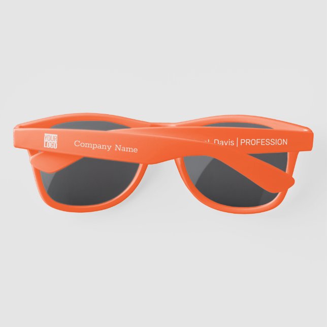 ajoutez votre logo - lunettes de soleil orange (Dos)