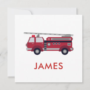 Ajoutez Votre Nom Camion de pompiers rouge Fire Pe