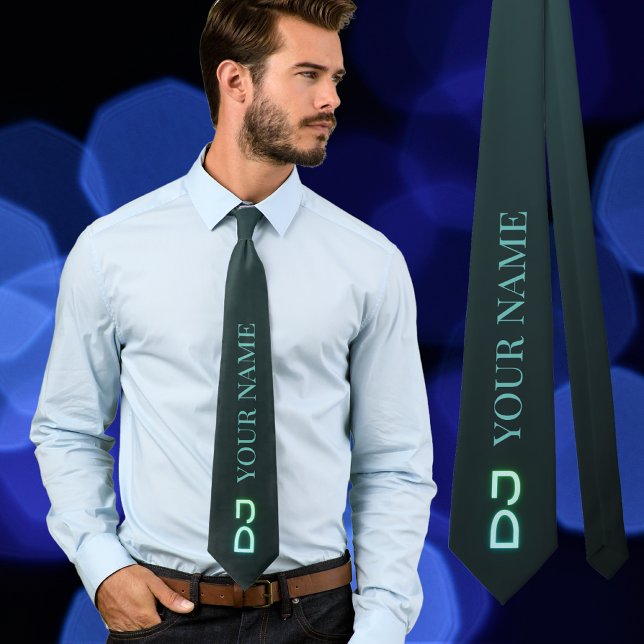 Ajoutez votre nom Dj habite deejay Cravate (Créateur téléchargé)