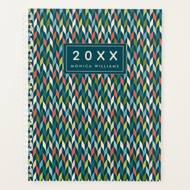 Ajoutez votre nom | Mid-Century Moderne Turquoise  (Devant)