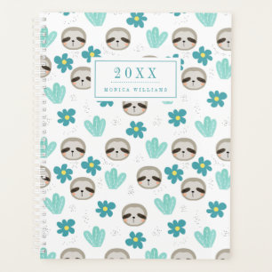 Ajoutez votre nom Motif Floral Sweth Sloth