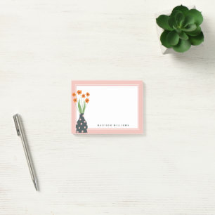 AJOUTEZ VOTRE NOM   Un Vase & Bouquet Post-it Note