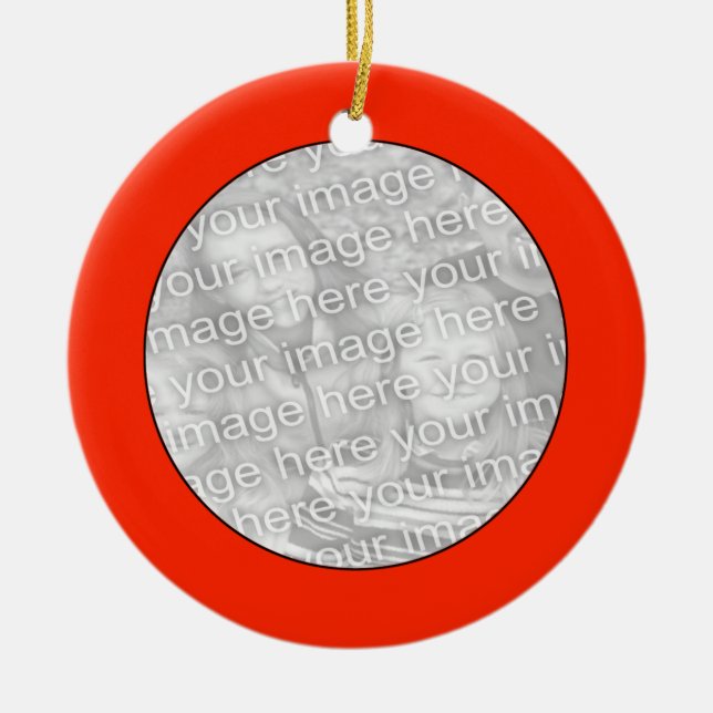 Ajoutez votre ornement Cercle rouge photo (Devant)