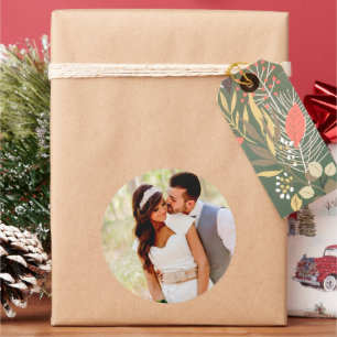 Ajoutez Votre Photo Autocollant Rond Classique