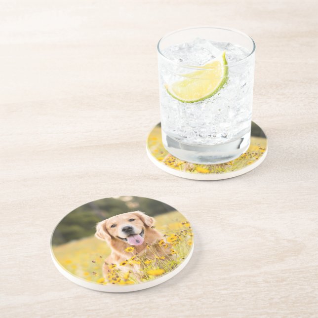 Ajoutez Votre Photo Dessous de Verre en Grès (Côté)