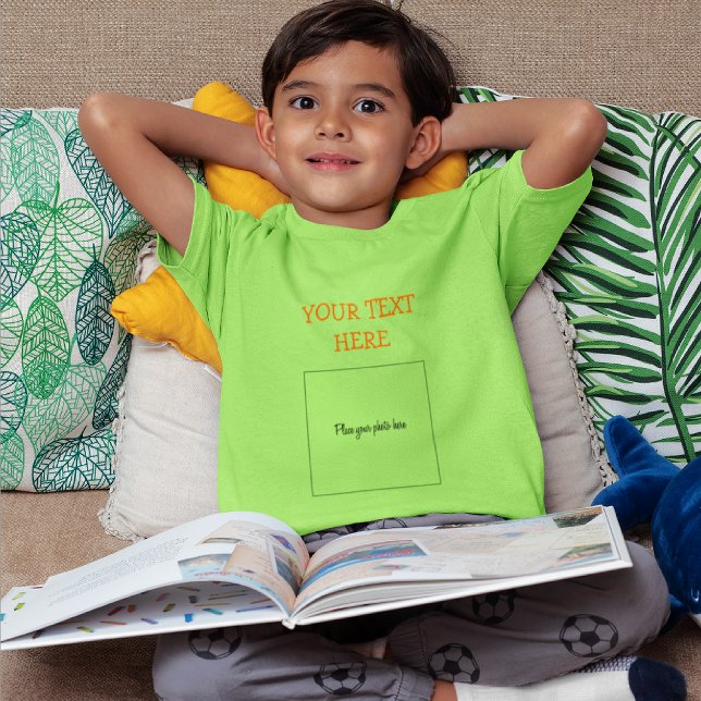 Ajoutez Votre Photo, Mignonne T-shirt Enfants-Jeun (Créateur téléchargé)