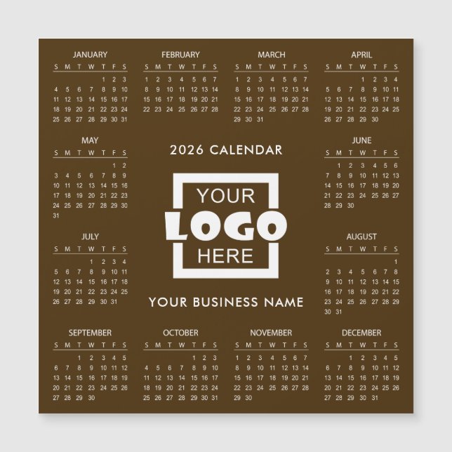 Ajoutez votre propre logo d'entreprise Calendrier  (Devant)