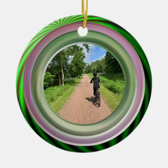 Ajoutez votre propre ornement en céramique photo (Devant)