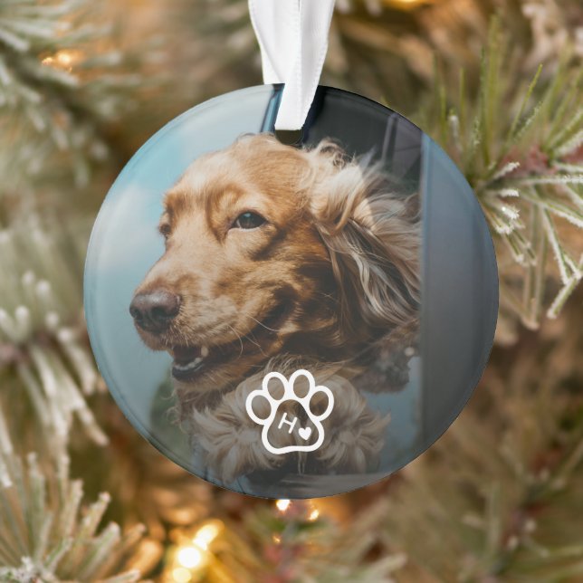 Ajoutez Votre Propre Photo Monogramme Chiens Anima (Arbre)