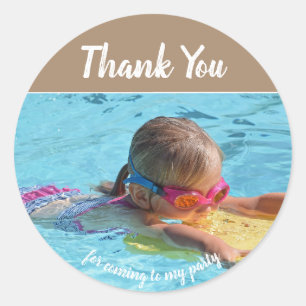 Ajoutez votre propre photo Stickers Merci Annivers