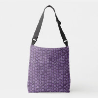 Anneaux d'argent sur Sac fourre-tout pourpre
