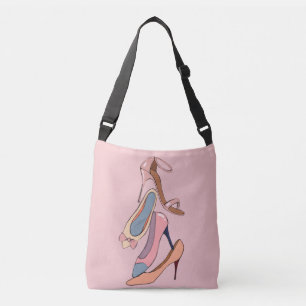 Ajustable Aquarelle rose mignonne Diva Glam Stilettos Sac fo