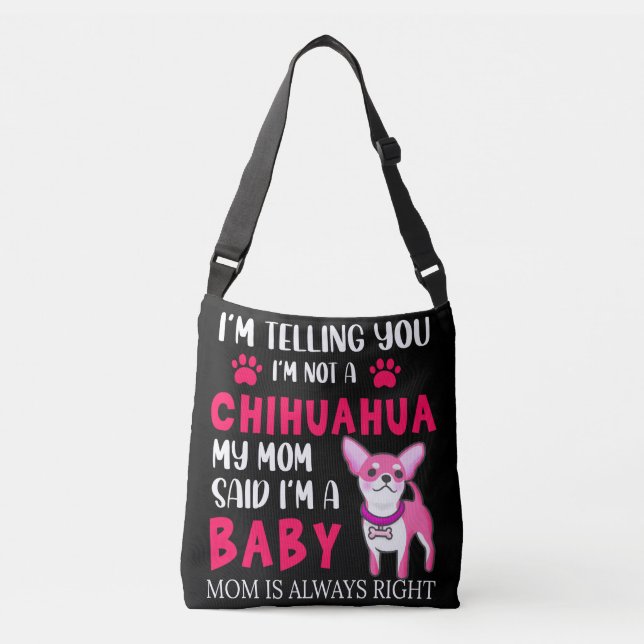 AJUSTABLE "BÉBÉ CHIHUAHUA" MME FOURRE-TOUT. SAC DE CORRESPON (Devant)