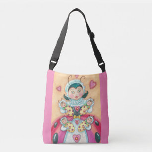 Ajustable Bébé Ladybugs Famille CROSS CORPS SAC rose
