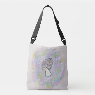 Ajustable Blanc Gardien Ange Purse Art croisé Sac carrosseri