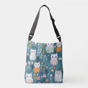Ajustable Boho aqua mignon sac carrosserie de chat avec brac