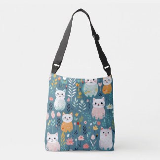 Ajustable Boho aqua mignon sac carrosserie de chat avec brac