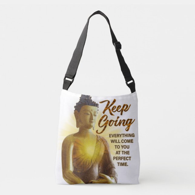 Ajustable Bouddha inspirant - Sac fourre-tout motivationnel (Devant)