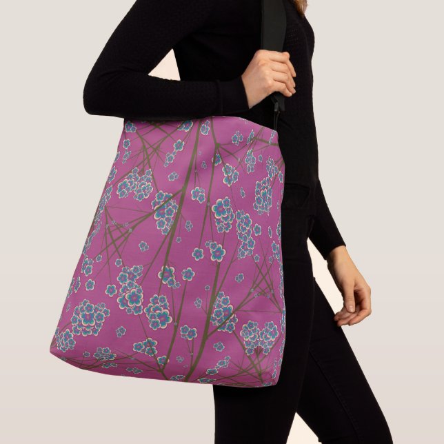 Ajustable Branches particulières Boysenberry Crossbody Sac (De près)