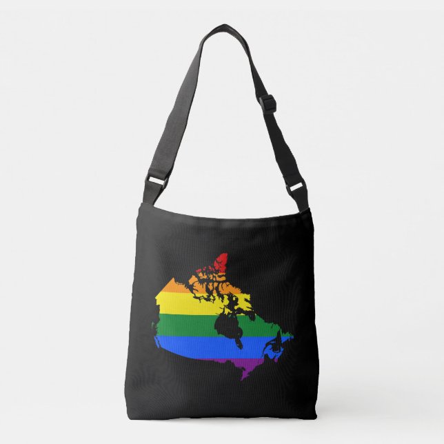 Ajustable Carte de la fierté LGBT canadienne Sac carrossable (Devant)
