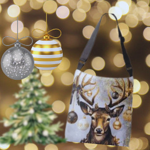 Ajustable Cerf de Noël d'hiver - Sac fourre-tout