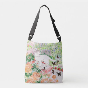 Ajustable Chat blanc dans un sac de carrosserie de Garden Cr