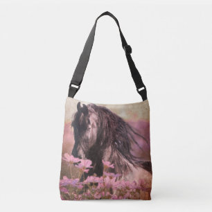 Ajustable Cheval friésien de beauté noire - Sac fourre-tout