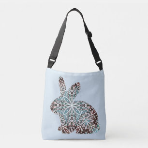 Ajustable Chocolat de lapin de mandala et sac fourre-tout à