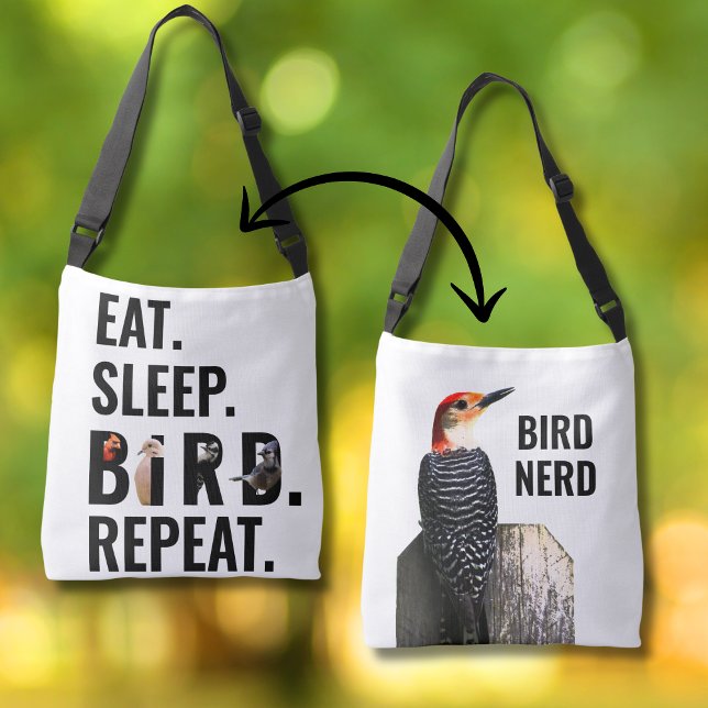 Ajustable Citation d'oiseaux amusant Sac fourre-tout de carr (Bird lovers, birders, birdwatchers, ornithologists and nature enthusiasts will love this crossbody)