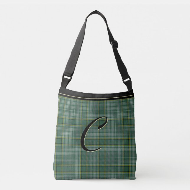 Ajustable Clan Currie Tartan Sac corporel monogramme plaqué (Devant)