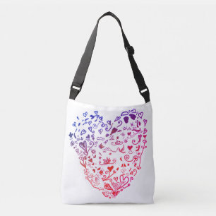 Ajustable Coeurs cardiaques Dessin tout-sur-impression Sac d