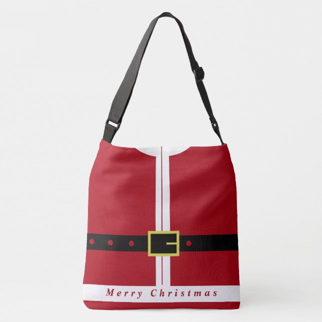 Ajustable Drôle Noël Crossbody Sac Père Noël Cadeau (Dos)