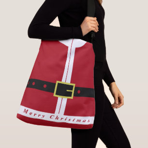 Ajustable Drôle Noël Père Noël Cadeaux Crossbody Sac