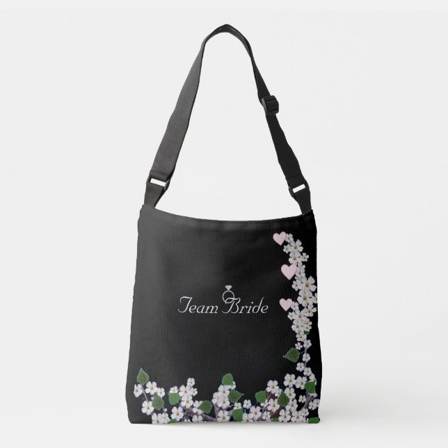 Ajustable Élégantes fleurs de l'équipe de la mariée sur sac  (Devant)